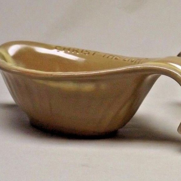 Frankoma Pottery Plainsman Brown Set of 2 Oral Roberts 1971 Candle Stick Holders - Picture 6 of 13